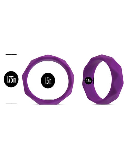 Blush Novelties Blush Wellness Geo Cock Ring - Purple Penis Toys