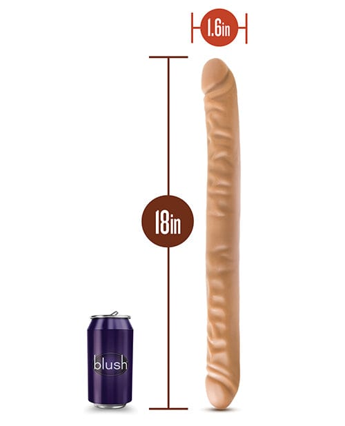 Blush Novelties Blush Dr. Skin 18" Double Dildo - Mocha Sale