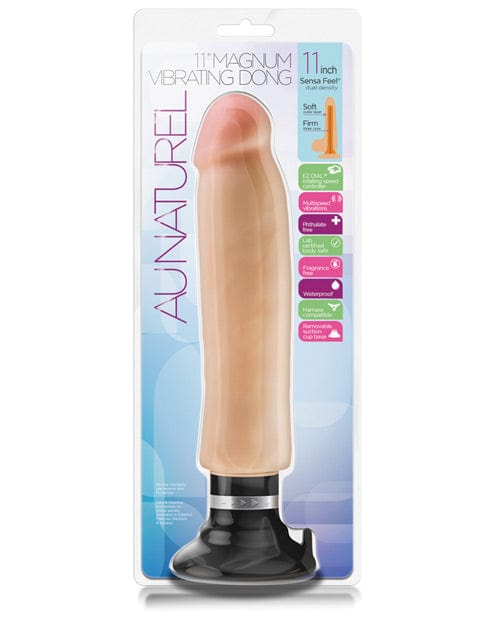 Blush Novelties Blush Au Naturel 11" Magnum Vibrating Dong - Beige Vibrators