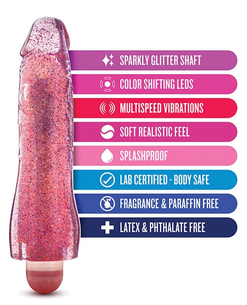 Blush Novelties Blush Glow Dicks Glitter Vibrator Molly Vibrators
