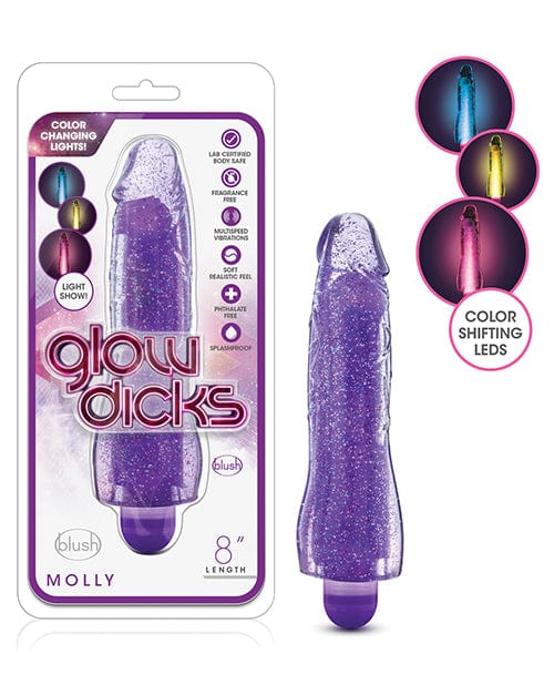 Blush Glow Dicks Glitter Vibrator Molly by Blush Novelties | Vibrators