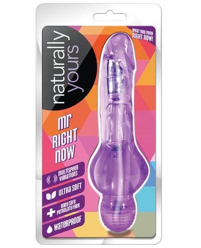 Blush Novelties Blush Naturally Yours Mr. Right Now Purple Vibrators