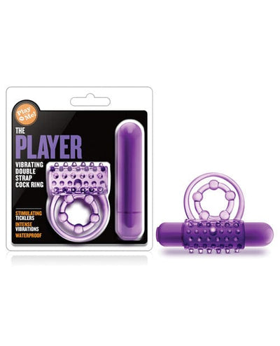 Blush Novelties Blush Play With Me The Player Vibrating Double Strap Cockring - Purple Vibrators