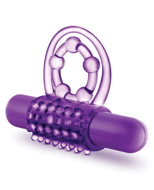 Blush Novelties Blush Play With Me The Player Vibrating Double Strap Cockring - Purple Vibrators