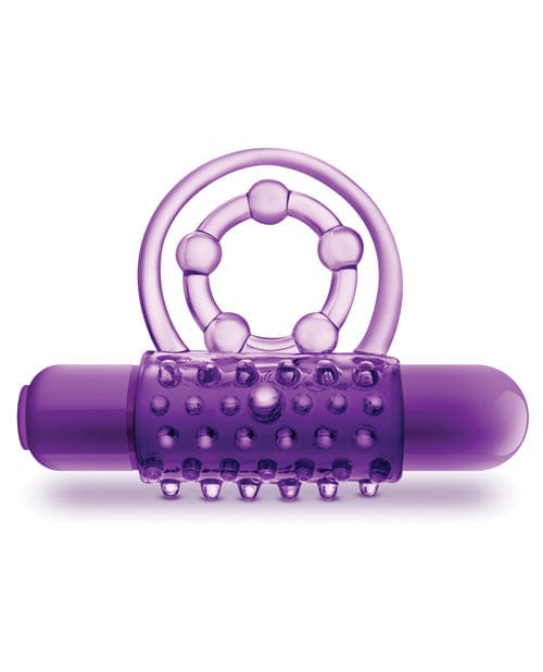Blush Novelties Blush Play With Me The Player Vibrating Double Strap Cockring - Purple Vibrators