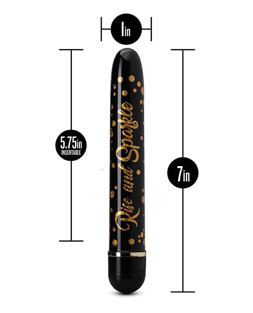 Blush Novelties Blush The Collection Rise & Sparkle Slim Vibe - Black Vibrators