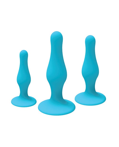 Bodispa INC Nobu Rainbow Silicone Plug Set Blue Anal Toys