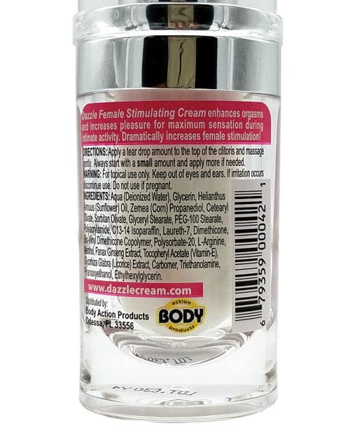 Body Action Products Dazzle Female Stimulating Cream .5 Oz. More