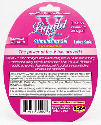 Body Action Products Liquid V Female Stimulant - 10 mL Bottle In Clamshell More