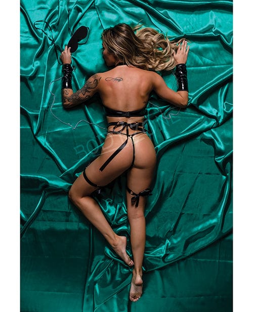 Role Play Bondage Baddie 7 Piece Set Black