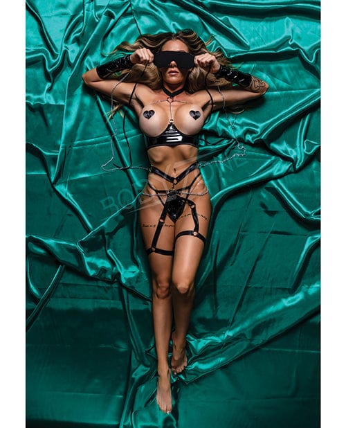 Role Play Bondage Baddie 7 Piece Set Black