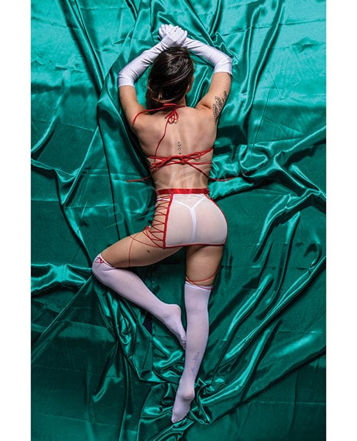 Role Play Naughty Nurse 5 Piece Set Red/white