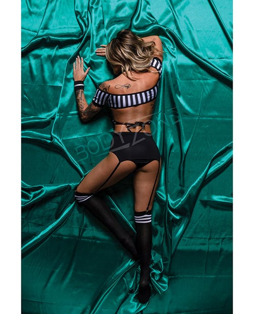 Role Play Risqué Referee 6 Piece Set Black/white