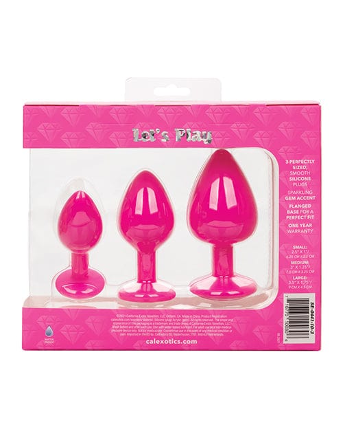 CalExotics Cheeky Gems 3 Pc Plug Set Anal Toys