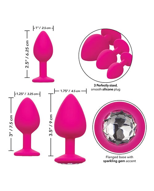 CalExotics Cheeky Gems 3 Pc Plug Set Anal Toys