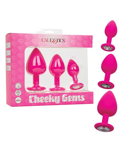 CalExotics Cheeky Gems 3 Pc Plug Set Pink Anal Toys