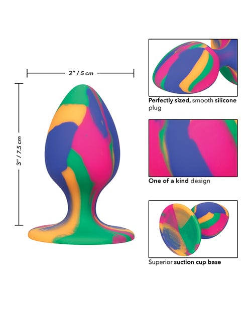 CalExotics Cheeky Medium Tie Dye Plug Anal Toys