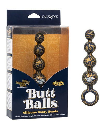 CalExotics Naughty Bits Butt Balls Silicone Booty Beads - Multi Color Anal Toys