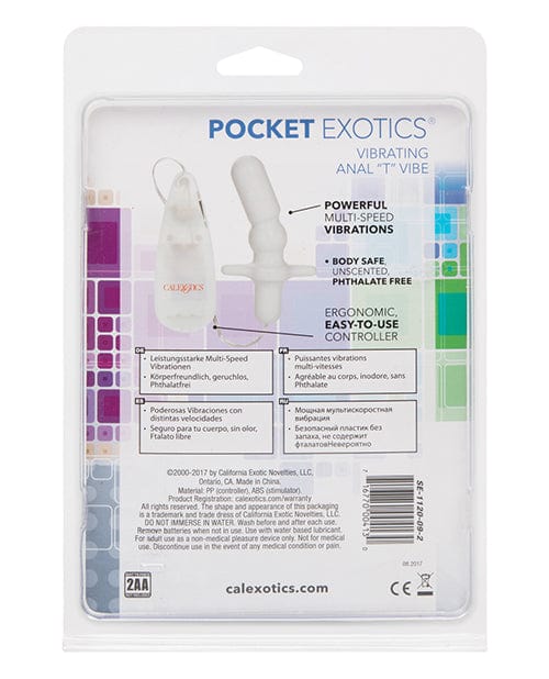 CalExotics Pocket Exotics Anal T Vibe - Ivory Anal Toys