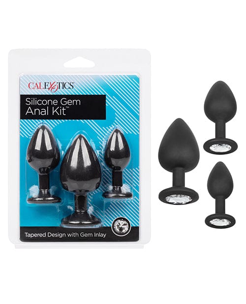 CalExotics Silicone Gem Anal Kit - Black Anal Toys