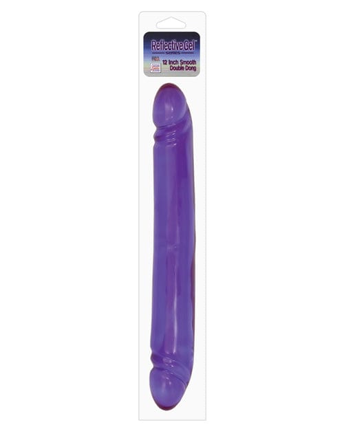 CalExotics 12" Reflective Gel Smooth Double Dong - Lavender Dildos