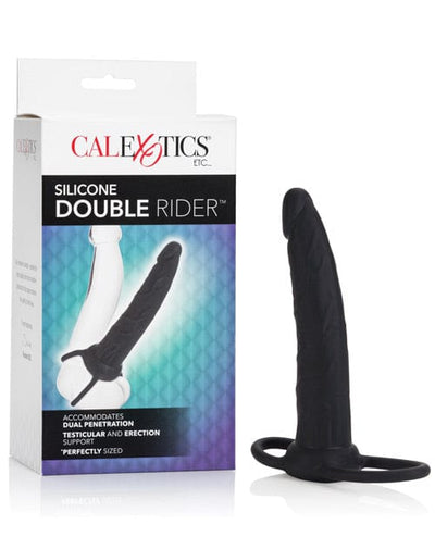 CalExotics Double Rider Silicone 6.5" - Black Dildos