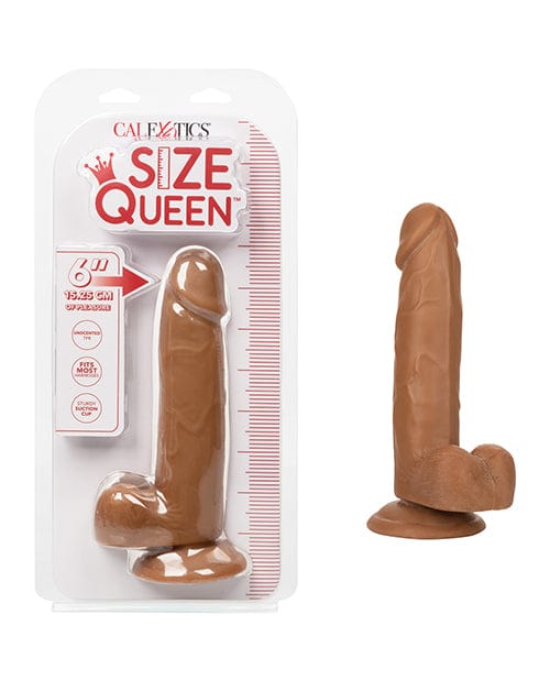 CalExotics Size Queen 6" Dildo Brown Dildos