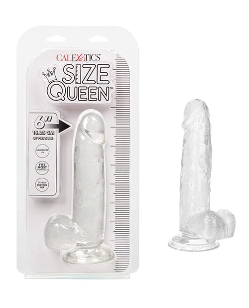 CalExotics Size Queen 6" Dildo Clear Dildos