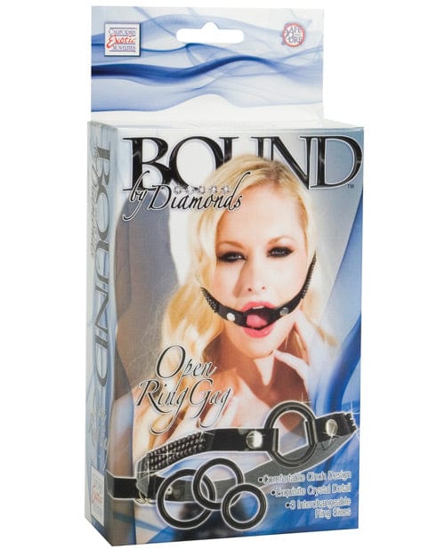 CalExotics Bound By Diamonds Open Ring Gag - Black Kink &amp; BDSM