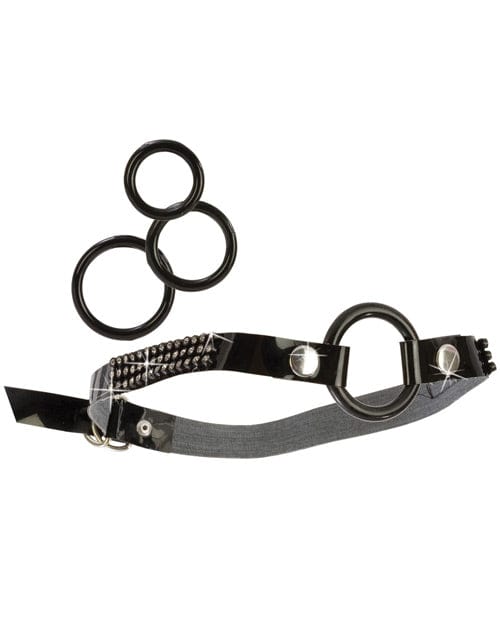 CalExotics Bound By Diamonds Open Ring Gag - Black Kink &amp; BDSM