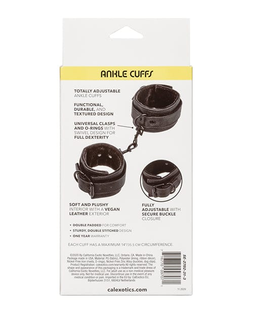 CalExotics Boundless Ankle Cuffs - Black Kink &amp; BDSM