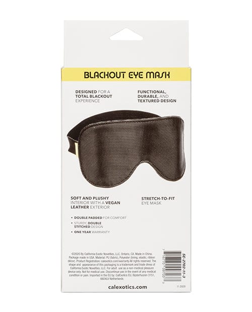 CalExotics Boundless Blackout Eye Mask - Black Kink &amp; BDSM