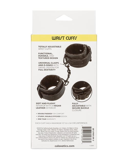CalExotics Boundless Wrist Cuffs - Black Kink &amp; BDSM