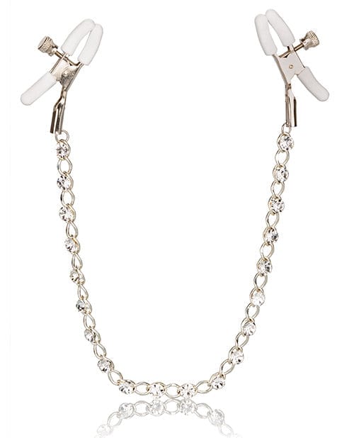 CalExotics Nipple Play Crystal Nipple Clamps - Clear Kink &amp; BDSM