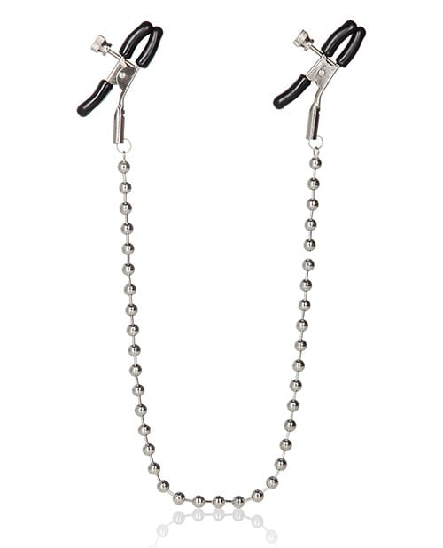 CalExotics Nipple Play Silver Beaded Nipple Clamps Kink & BDSM