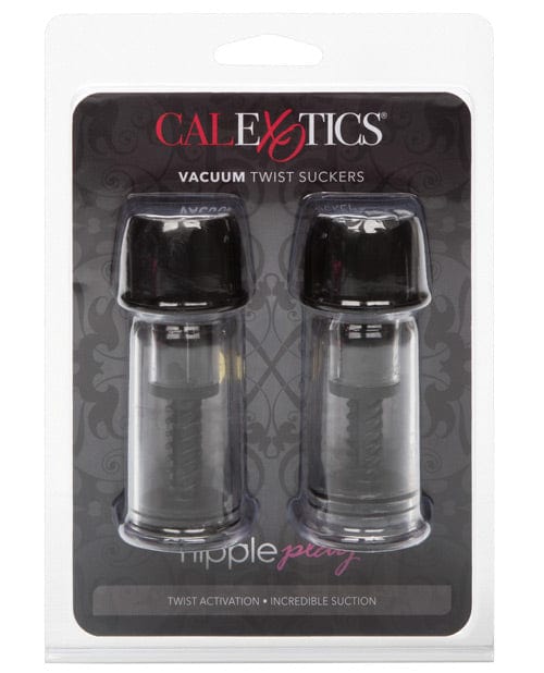 CalExotics Nipple Play Vacuum Twist Suckers Black Kink &amp; BDSM