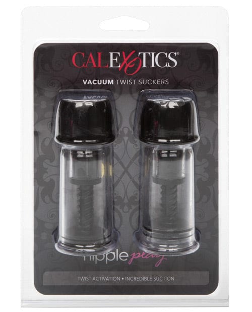 CalExotics Nipple Play Vacuum Twist Suckers Black Kink & BDSM