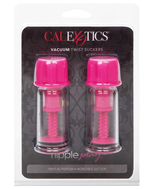 CalExotics Nipple Play Vacuum Twist Suckers Pink Kink &amp; BDSM