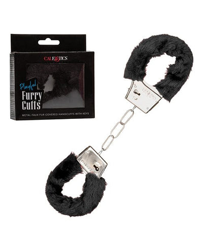 CalExotics Playful Furry Cuffs Black Kink & BDSM