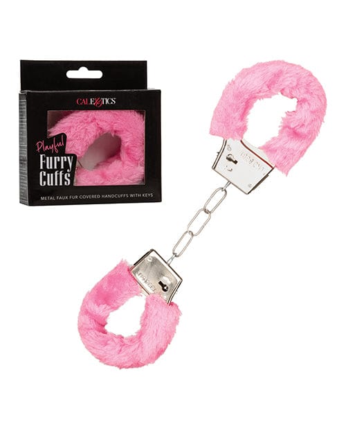 CalExotics Playful Furry Cuffs Pink Kink & BDSM