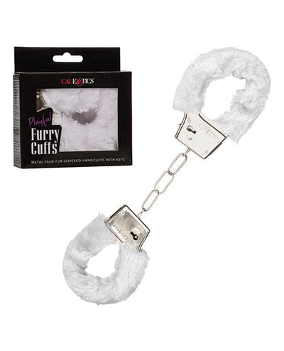 CalExotics Playful Furry Cuffs White Kink & BDSM