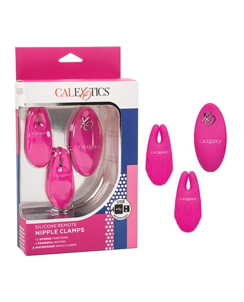 CalExotics Silicone Nipple Clamps with Remote Pink Kink &amp; BDSM