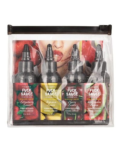 CalExotics Fuck Sauce Flavored Water Based Personal Lubricant Variety 4 Pack - 2 Oz. Each Lubes