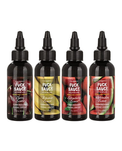 CalExotics Fuck Sauce Flavored Water Based Personal Lubricant Variety 4 Pack - 2 Oz. Each Lubes