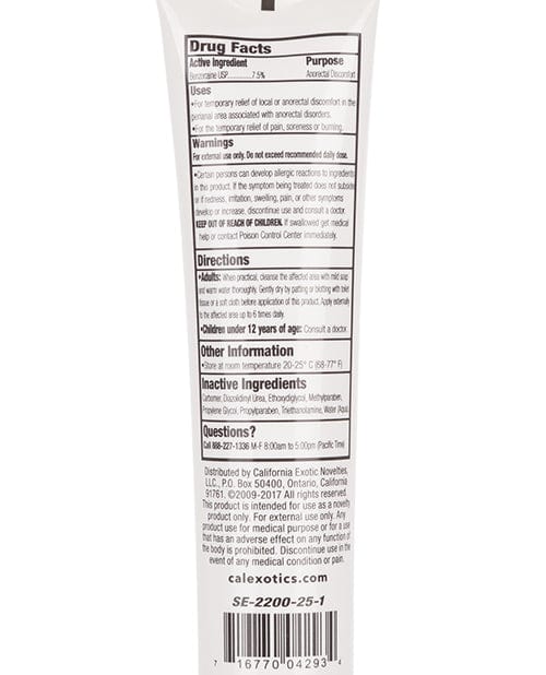 CalExotics Tush Eze Desensitizing Gel - 1.5 Oz. Lubes