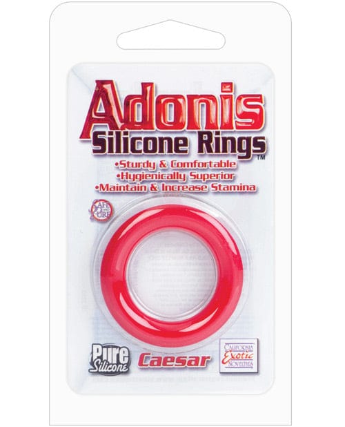 CalExotics Adonis Caesar Silicone Ring - Red Penis Toys