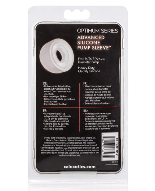CalExotics Advanced Silicone Pump Sleeve Clear Penis Toys