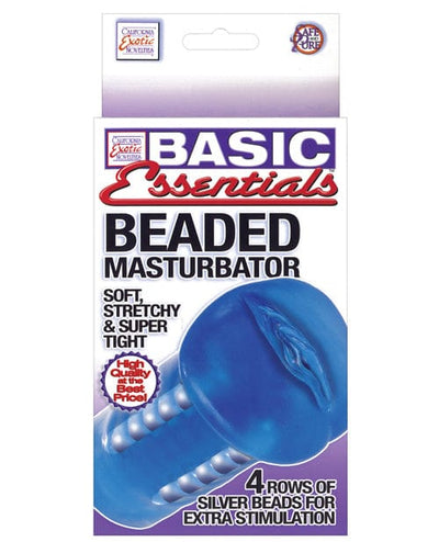 CalExotics Basic Essentials Beaded Masturbator - Blue Penis Toys