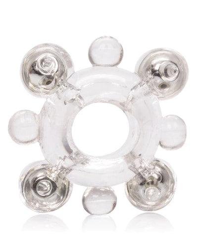 CalExotics Basic Essentials Enhancer Ring with Beads - Clear Penis Toys