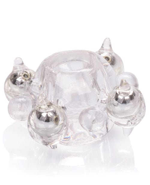 CalExotics Basic Essentials Enhancer Ring with Beads - Clear Penis Toys